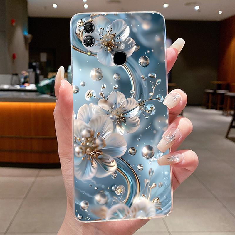 Phone Case For Honor 10 Lite/Huawei P Smart 2019 Coque Butterfly Bow Protective Casing Transparent Soft Silicone TPU Cover Funda