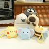 10cm Cartoon Animal Plush Doll Round Bee Elephant Chicken Cat Cow Sea Otter Plush Toy Home Decoration Gift for Children