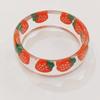 Hand Ring Cartoon Fruit Acrylic Bangle Exaggerated Wide Bracelet  Jewelry Accessories