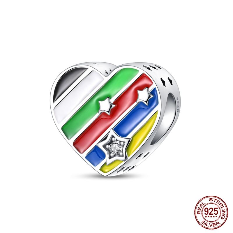 100% Медь Серия I Love Soccer Шармы-подвески в виде трофея удачи для футбола Подходят для оригинальных браслетов Qikaola Изысканные украшения своими руками