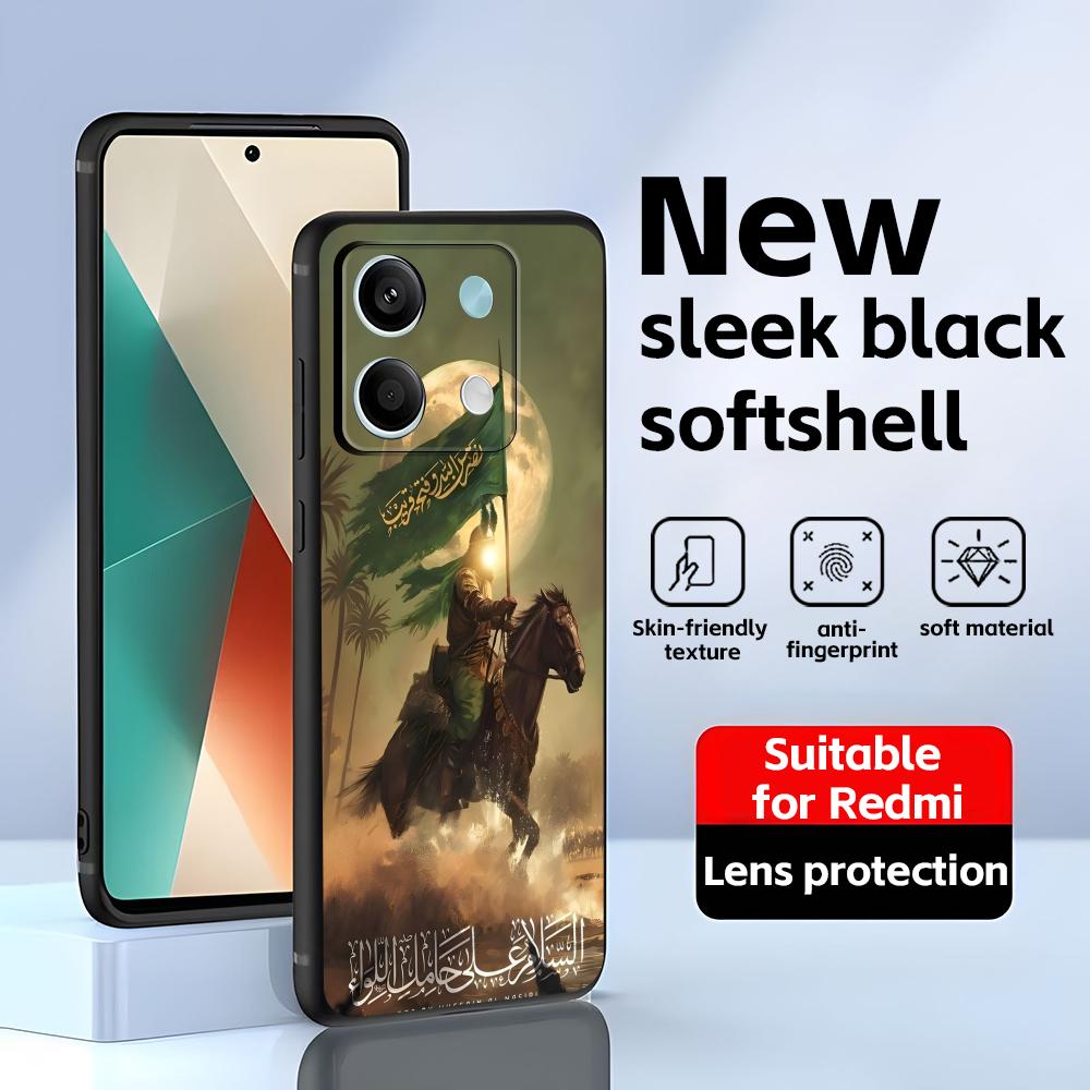 Imam Hussain Shia Ali  Phone Case For Redmi Note 14 13 12 11 Pro Plus S 5G 14C A3 Soft Black Phone Cover