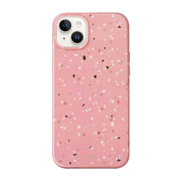 Etui do iPhone 14 UNIQ Coehl Terrazzo różowe Coral Pink