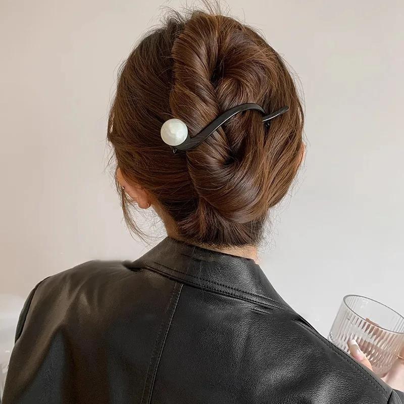 Заколка-краб в стиле ретро, заколка-хвост в форме буквы S, заколка-краб, заколка-шпилька, головной убор, аксессуары для волос