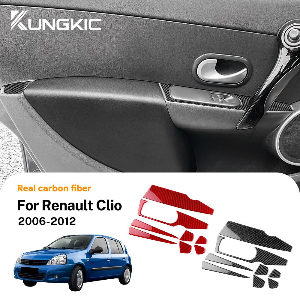 Carbon Fiber Style Interior Sticker for Renault Clio 3 2006 2007 2008 2009 2010 2011 2012 Interior Panel