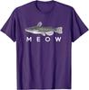 Catfish Meow Pun Graphic Tee Funny Fishing Fisherman Lover Gift T-Shirt