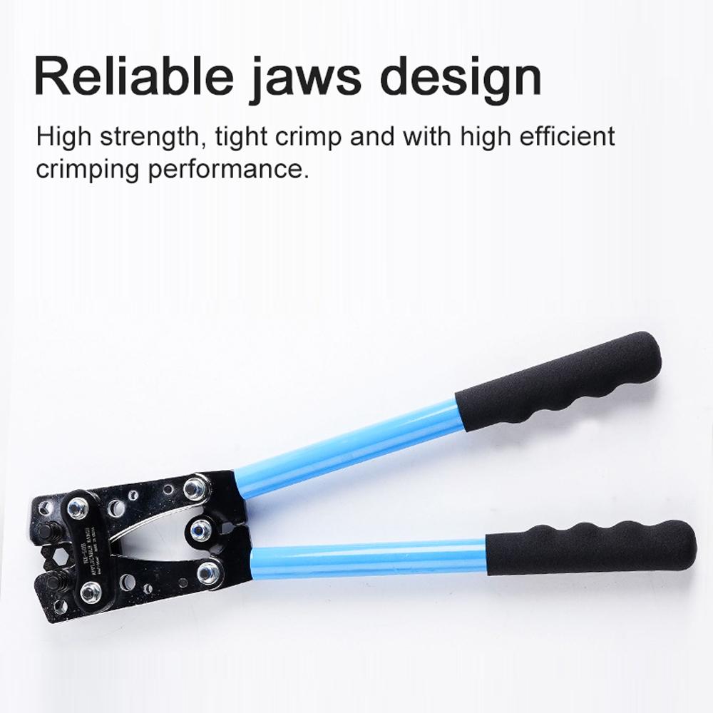 Инструмент для обжима кабельных наконечников из алюминиевого материала 6.0-50, клещи для обжима проводов, ручные, эргономичные, для работы