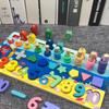 3D Wooden Montessori Children Educational Wood Kids Puzzle Toys Arithmetic Baby Board Games Fishing Digital Shape Building Block