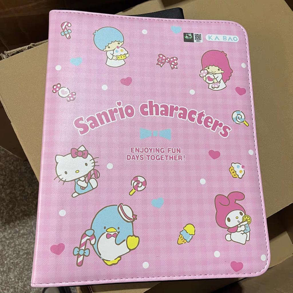 Sanrio Милый кардхолдер-альбом на молнии для фотокарточек Kuromi Держатель для карт Детские подарки-сюрпризы на день рождения