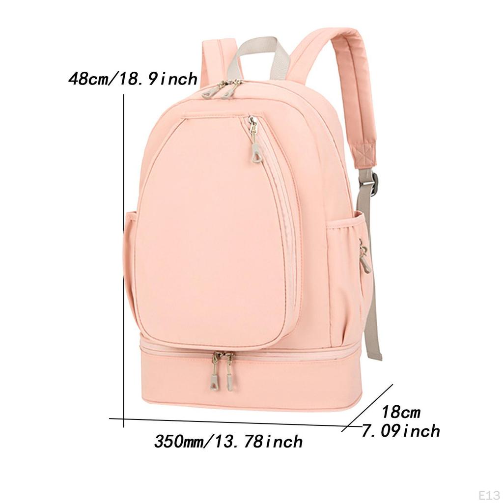 Tennis Pocket Backpack Large Capacity Back Pack with Shoe Compartment Duffel for Workout Pickleball