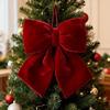 Large Red Velvet Bow Christmas Tree Hanging Pendants  Christmas Party Decoration New Year Holiday Home DIY Ornaments