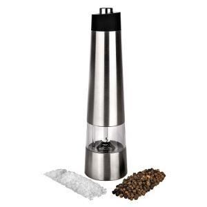 Moulin à poivre électrique - Marque - Modèle - Inox - Longueur 22 cm