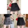 Private Fashion Short Skirt With Lace Patchwork High Waist For Plus Size Women