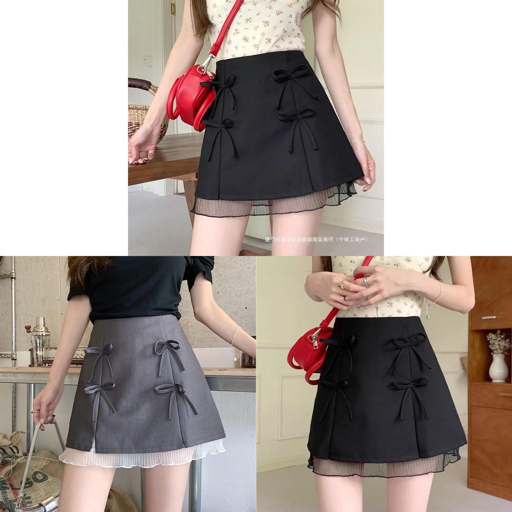 Private Fashion Short Skirt With Lace Patchwork High Waist For Plus Size Women
