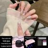Французский набор 3D наклеек для дизайна ногтей с цветами, УФ-клей и лампа для сушки