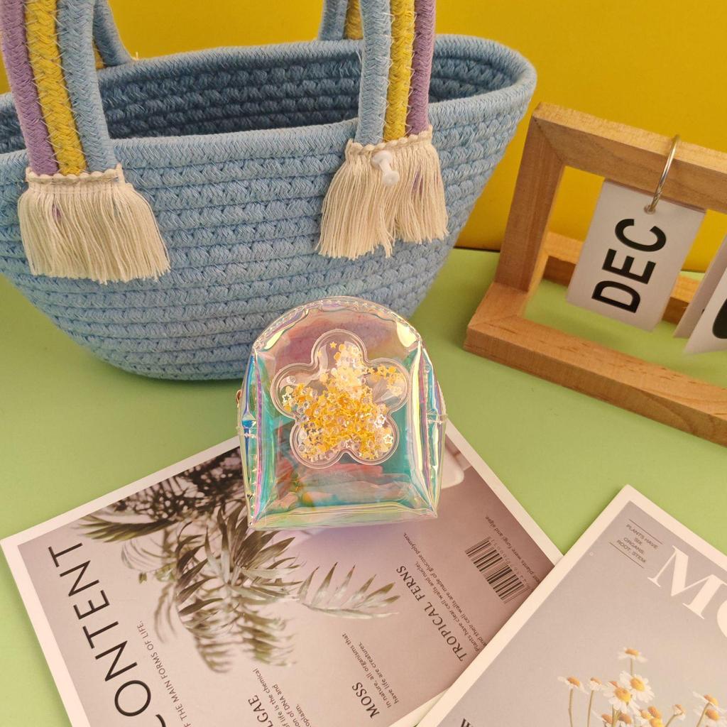 Красочный мини-кошелек для монет в форме сердца: Портативная сумка для помады и наушников