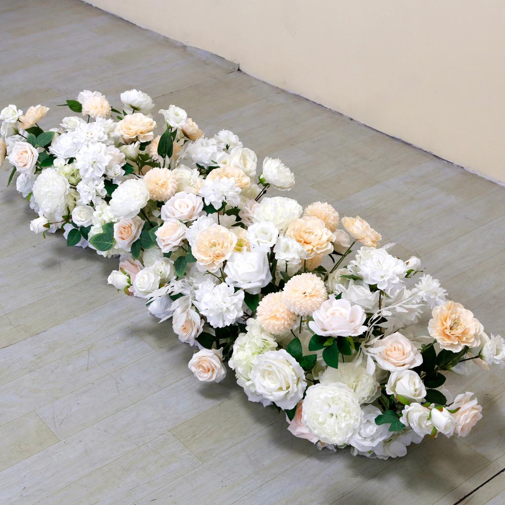 Uflower Ряд цветов Свадебный centerpiece для стола Напольный коврик Декор фона Мероприятие Цветочная полоса Расположение Декорации