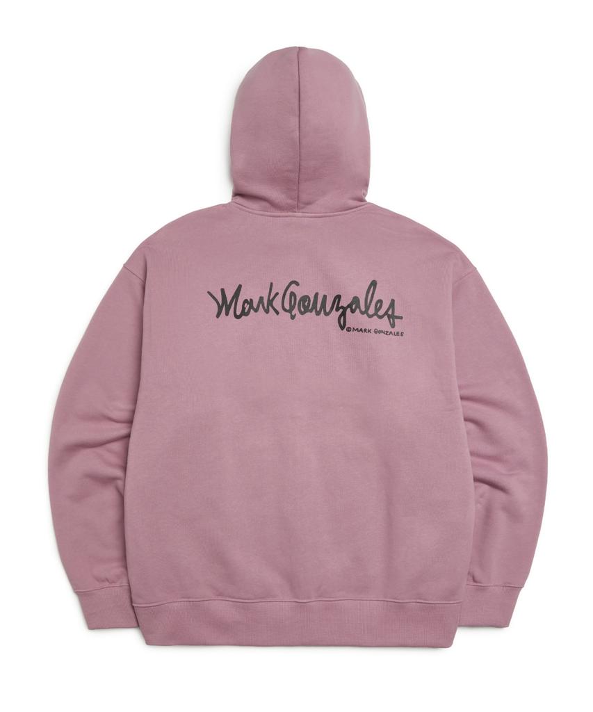 Mark Gonzales Толстовка на молнии с нашивкой-ангелом - Инди-розовый