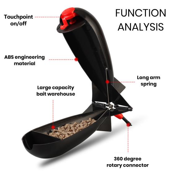 Carp Fishing Feeder Large Capacity Rocket-Shaped Reusable Floating Bait Container Lure Cage Fishing Nesting Tool