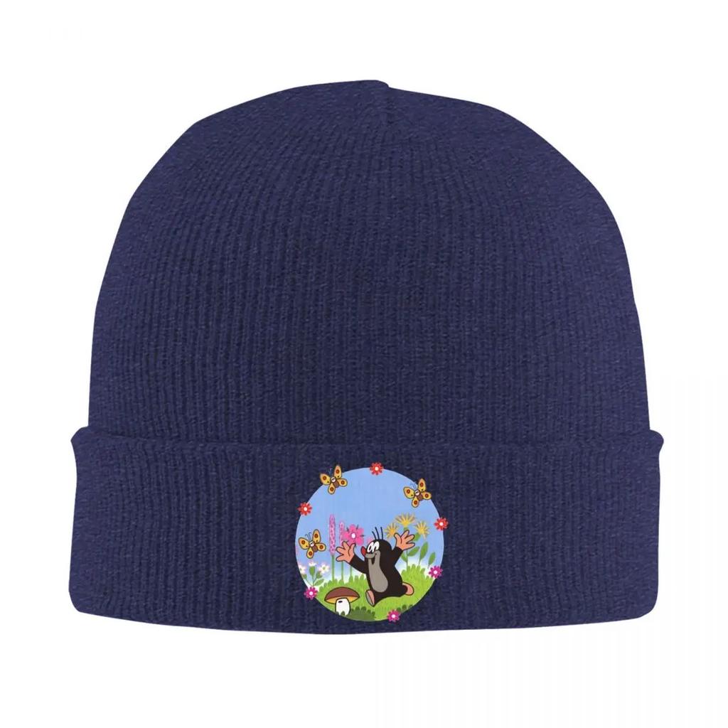 New The Little Mole Krtek Cute Knit Hat Beanie Winter Hats Warm Street Krtek Little Maulwurf Cartoon Cap For Unisex Women
