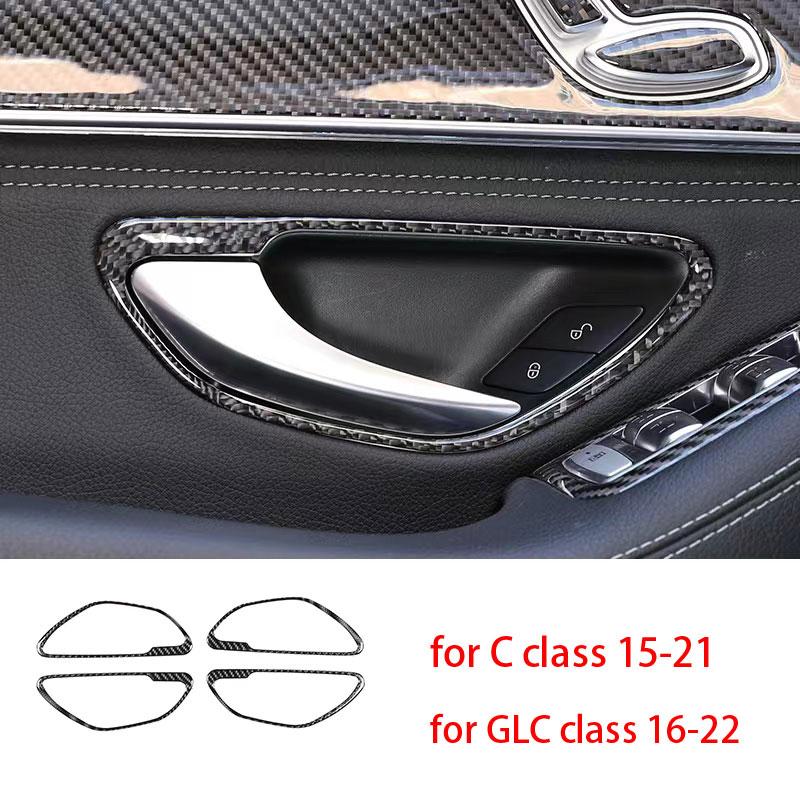 Для Mercedes Benz C GLC Class W205 X253 из настоящего углеродного волокна, аксессуары для интерьера автомобиля, украшение с центральным управлением
