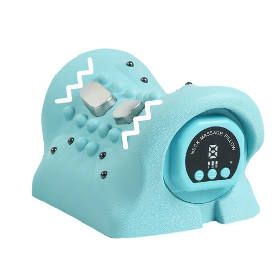 Multi-purpose Neck Massager Pillow Deep Tissue Neck Shoulder Pain Relief Relaxer Pillow Ergonomic Portable Heated Vibration Neck Stretcher Cervical