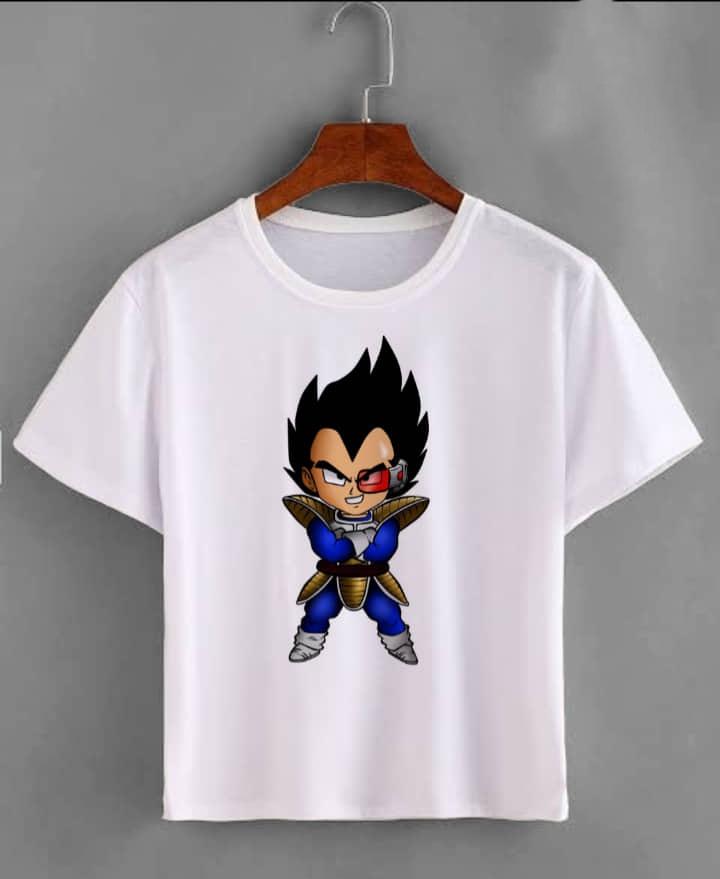 2026 Summer Dragon Ball Kid Goku Unisexs TShirt White Wu Symbol Graphic 100 Cotton Oversized Breathable Casual Short Sleeve Tee