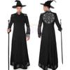 Halloween Wizard Costume - Black Magician Cosplay Robe for Men