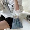 Korean Style Ins Personalized Casual Drawstring Nylon Cross-body Small Bag Women's All-matching Simple Lightweight Mini One-shoulder Cloth