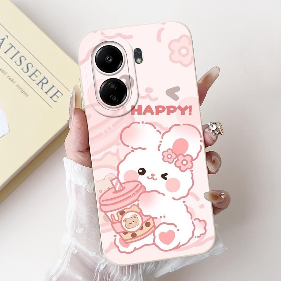 For Xiaomi Redmi 13C Case Cover Popular Flower Bowknot Soft TPU Silicone Shockproof Bumper For Xiaomi Poco C65 Redmi13C 4G Funda