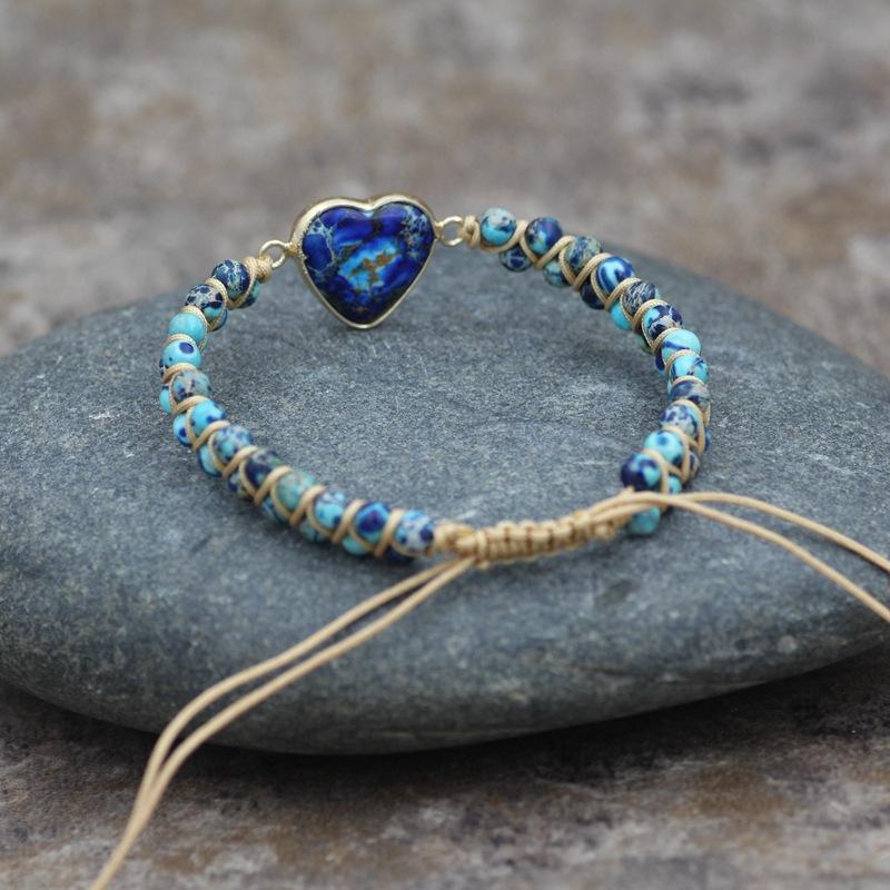 Модный браслет из яшмы, двойной ряд, обернутый веревкой, 4 мм, натуральный драгоценный камень, плетеный, ручная работа, ювелирные изделия для девочек