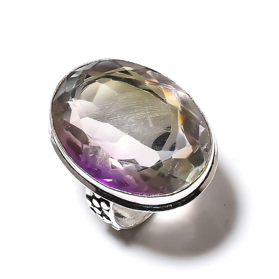 Белый топаз драгоценный камень 925 стерлинговое серебро подарок ювелирное изделие кольцо размер 5.5