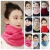 Solid Color Plush Neck Protector Keep Warm Plush Neck Cover Sweet Fleece Neck Scarf  Female