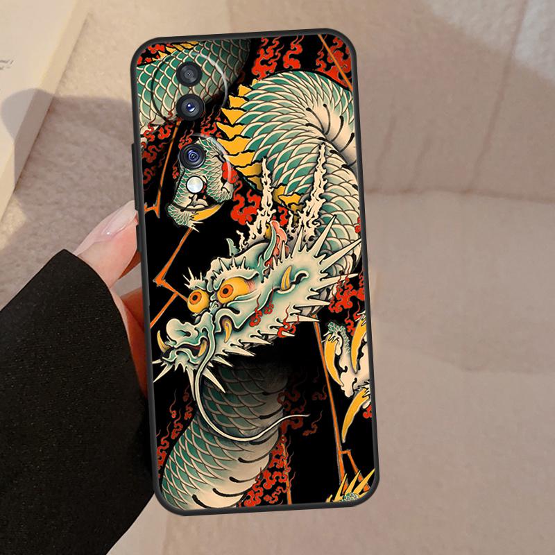 Chinese Style Crane Dragon Case For Honor Magic 5 Lite Pro 50 70 90 8X 9X X6 X7 X8 X9 Honor X6a X7a X8a X9a X9b Cover