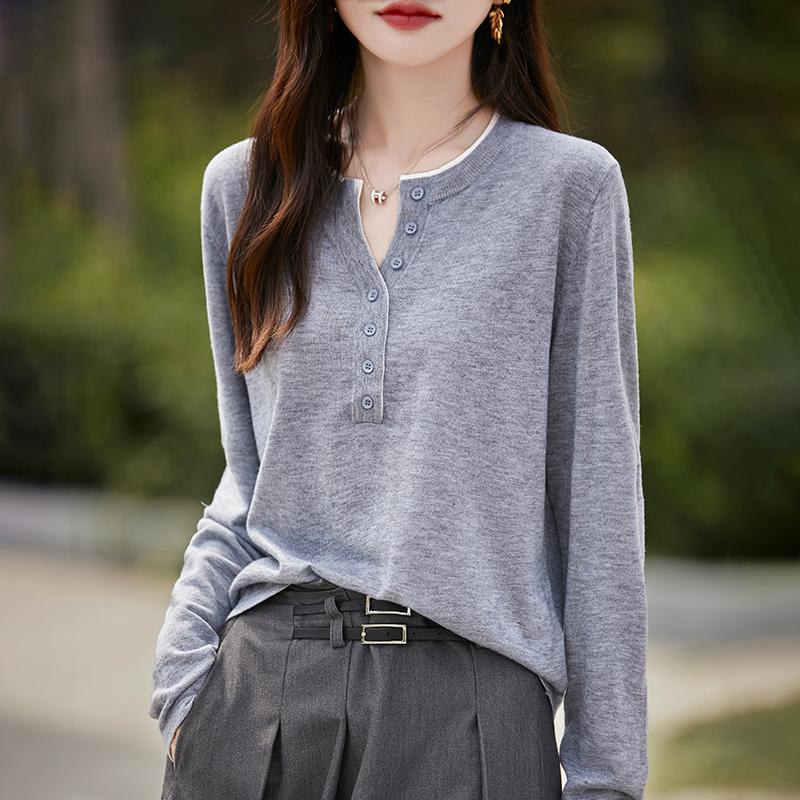 Женский кашемировый свитер Qinghe Cashmere 50% шерсть 50% шелк Женский осенне-зимний кашемировый пуловер Мягкий и теплый