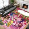 Anti‑Slip Crystal Velvet Floor Rug, Strawberry Shortcake Design Carpet for Indoor Living Bedroom Home Decoration
