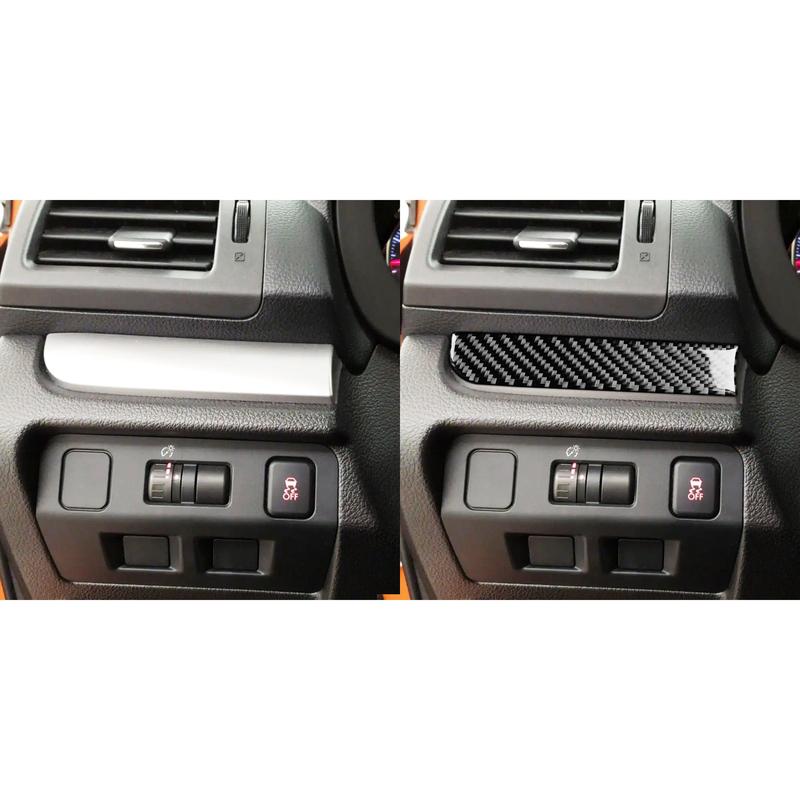 Real Carbon Fiber Car Accessories Driver Dashboard Strip Cover Soft Sticker For Subaru Impreza 2012-2016 XV Crosstrek 2013-2017