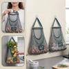 2 Pc Portable Multiuse Wall Hanging Breathable Mesh Storage Bags for Fruit Vegetables Ginger Garlic Kitchen Organizer