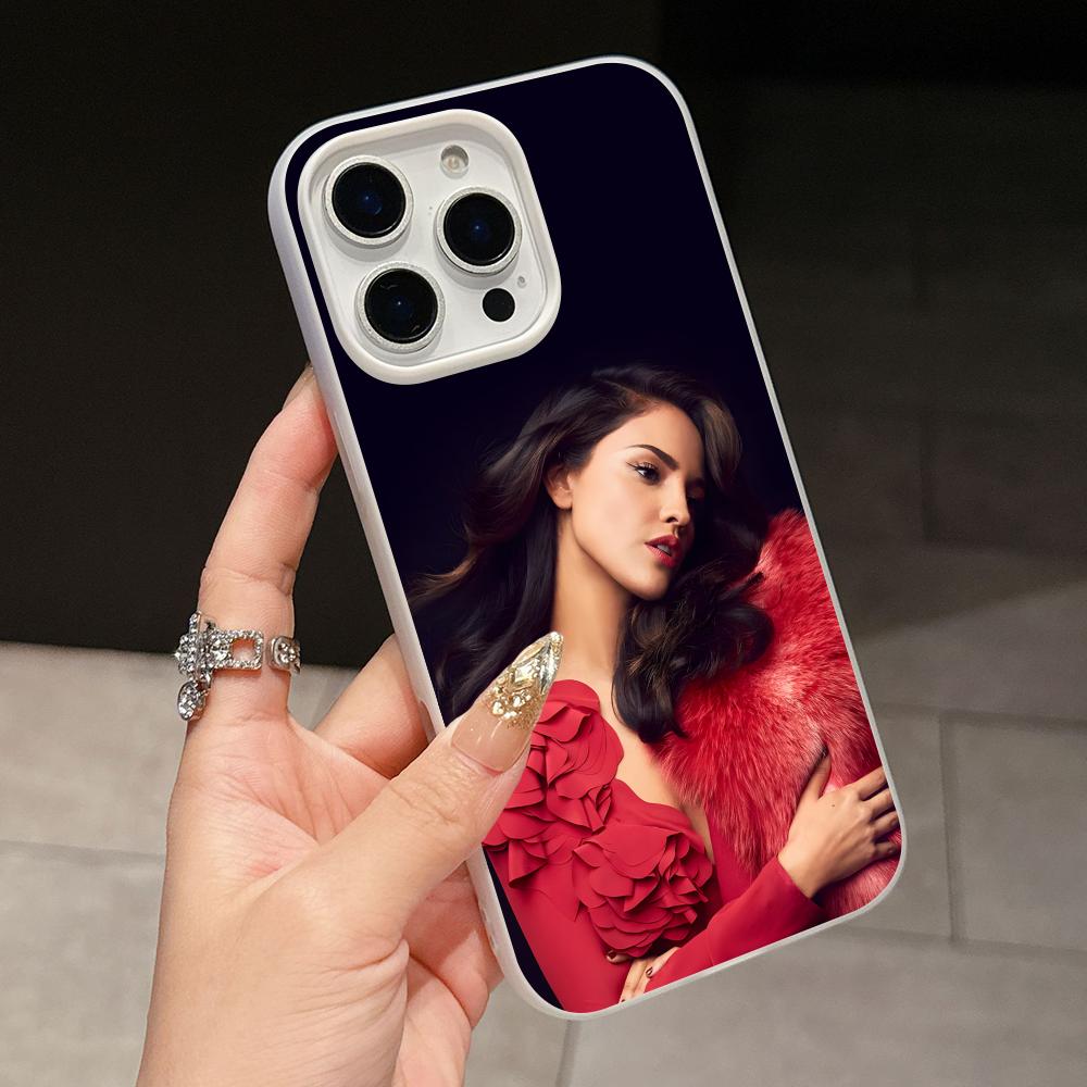 Модный силиконовый чехол Eiza Gonzalez с двойным слоем, белый, для мобильного телефона iPhone 17 16 15 14 13 12 11 Air Pro Max Plus, защитный