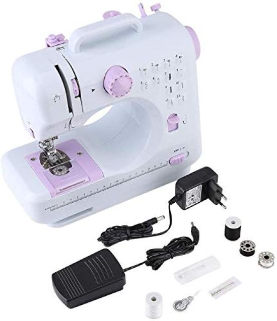 Household sewing electric sewing 12 types of small sewing LED hand lamp AC easy low adjustable reverse lifetime warranty machine, machine, stitches,