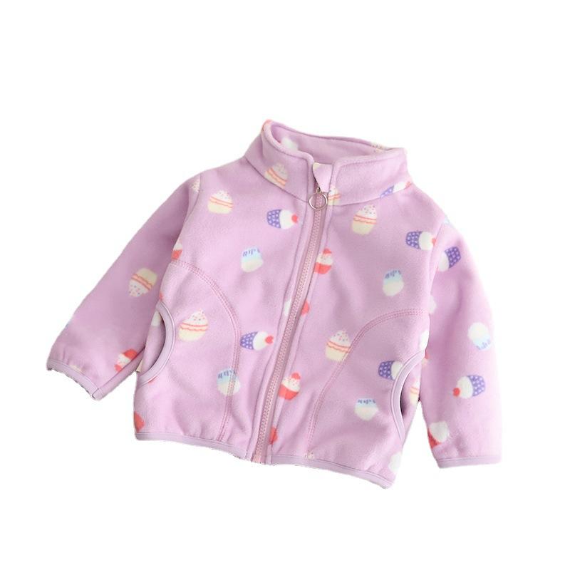 Детское флисовое пальто, весенне-осеннее повседневное пальто для мальчиков и девочек