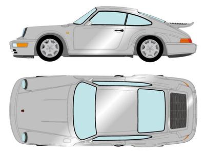VISION Porsche 911 Carrera 4 Leichtbau 1990, серебристый Готовый продукт 1/43 (964)