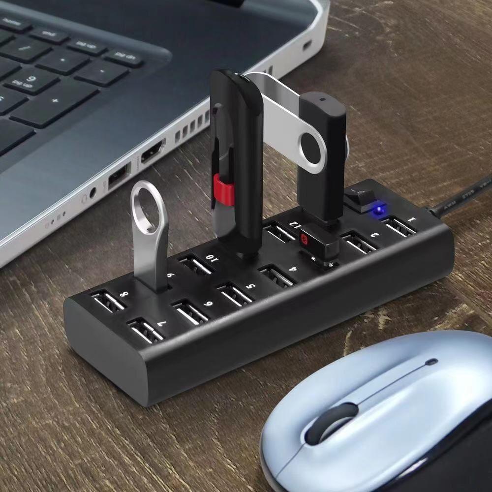 Высокоскоростной многофункциональный USB-хаб на 13 портов и сетевой фильтр