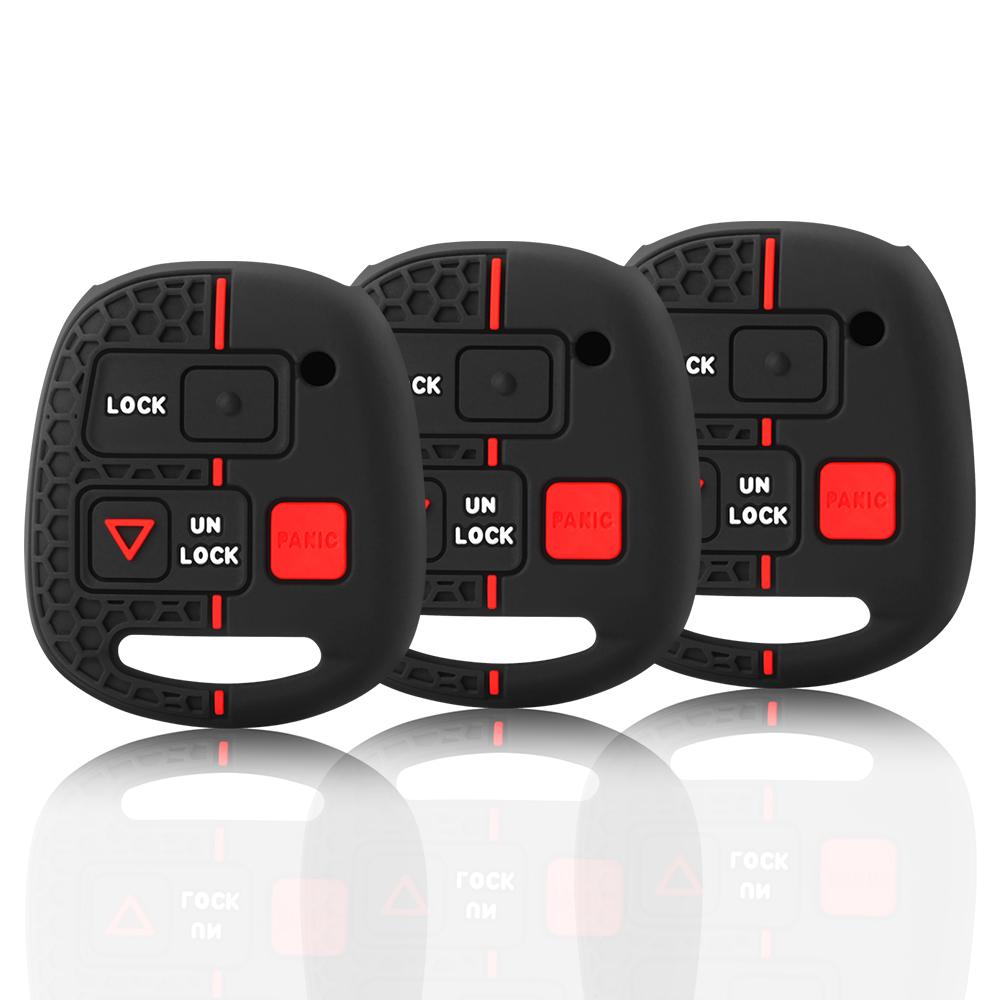 3 кнопки силиконовый чехол для автомобильного брелока чехол кожа для TOYOTA CAMRY RAV4 PRADO COROLLA AVENSIS LAND CRUISER YARIS для Lexus