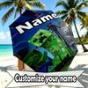 Custom Name Personalized Gamer craft Print Umbrella, Auto Open Close, 8‑Rib Sturdy Frame, Commute Camping Hiking Use, Birthday Gift