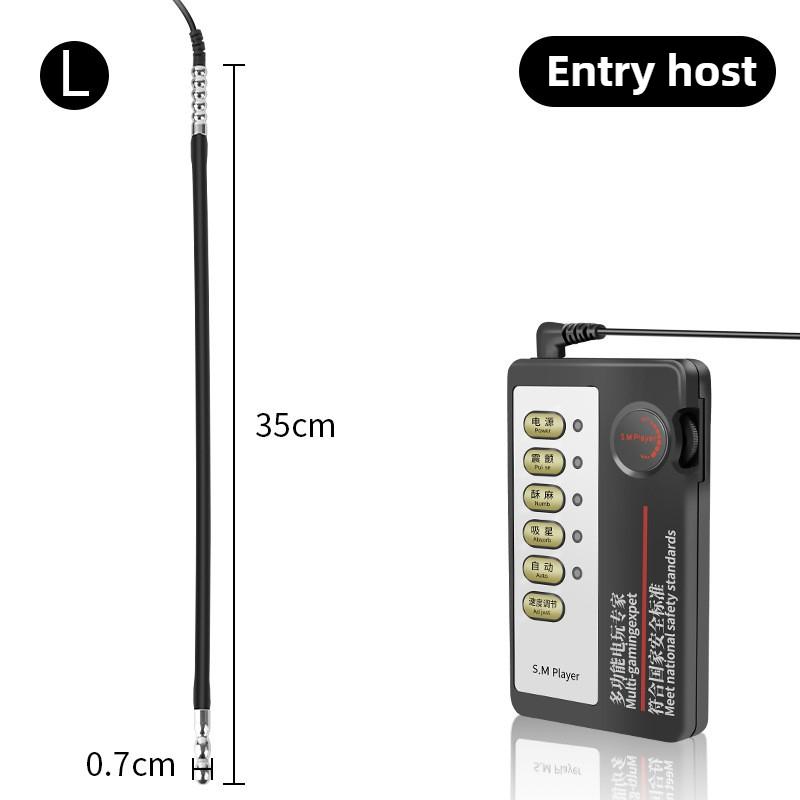 Набор для электростимуляции уретры – Металлический мужской плаг-дилататор с функцией массажа простаты и шока (Конструкция удилища «Лошадиный глаз»)