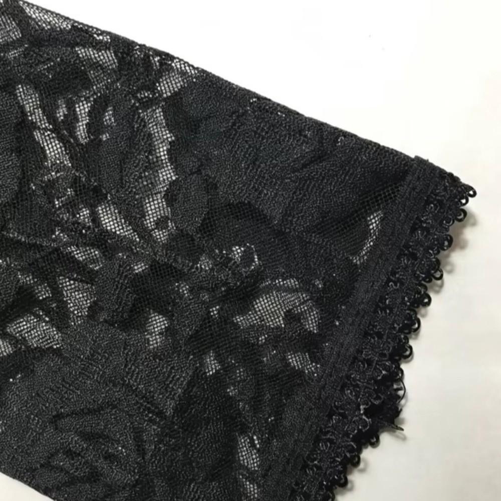 Fingerless Design Elbow Length Gloves Sheer Fabric Long Floral Gloves Formal Occasion