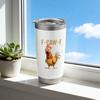 Кофейный тамблер из нержавеющей стали с секретной цитатой, с двойными стенками, термокружка с изоляцией, герметичная дорожная чашка для горячих и холодных напитков F-Caw-F Смешной цыпленок