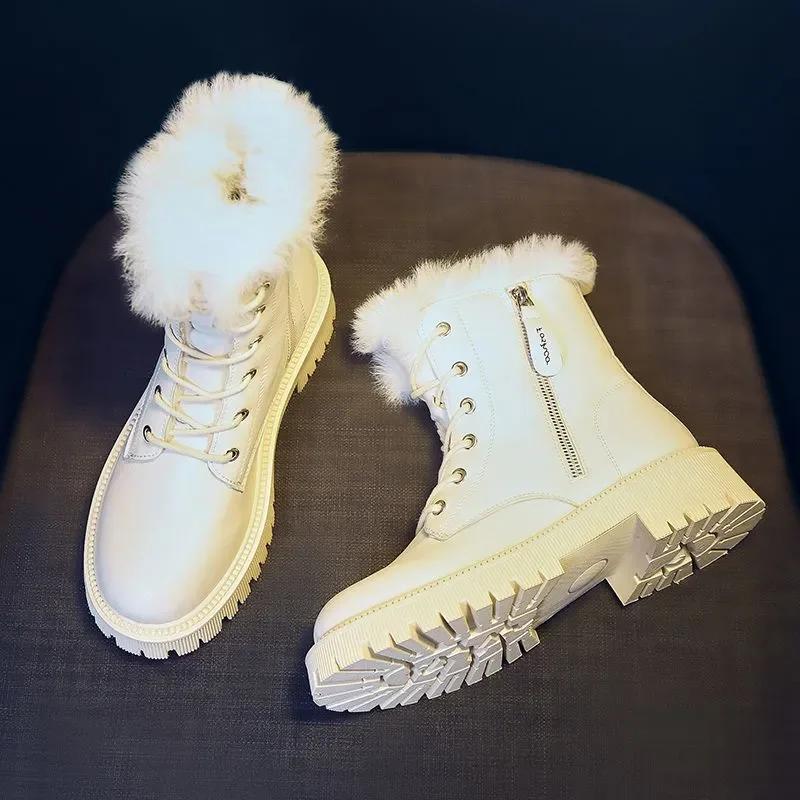 Модные белые ботинки на платформе Готическая панк-обувь Женские зимние кожаные ботильоны Женские дизайнерские ботильоны Модные ботинки Женские