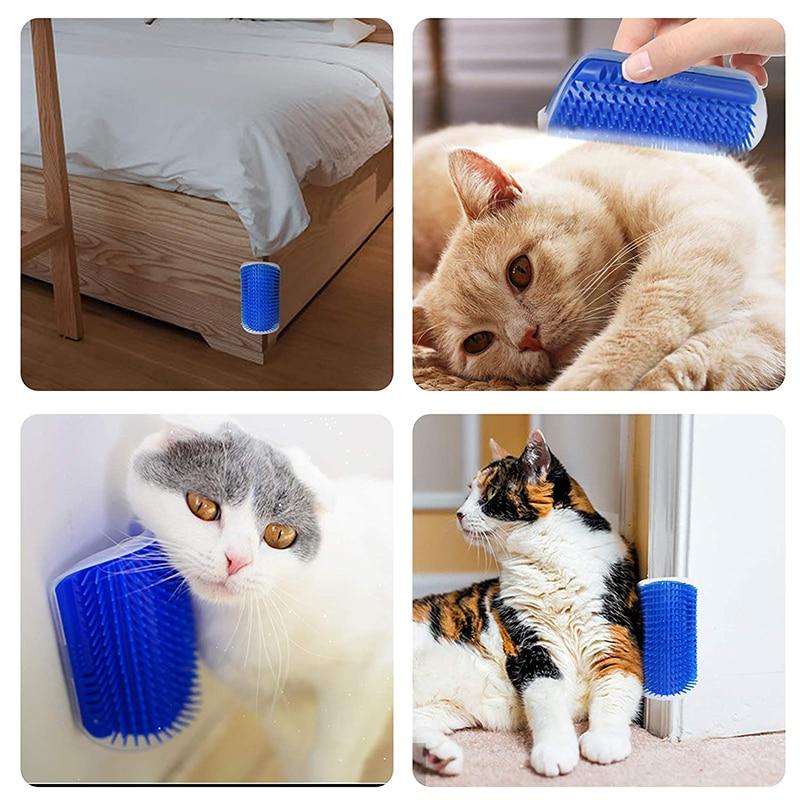 1PC Massage Pet Cat Brush Corner Scrape Hair Removal Beauty Clean Corner Brush Removable Scratcher Comb for Kitten Cat