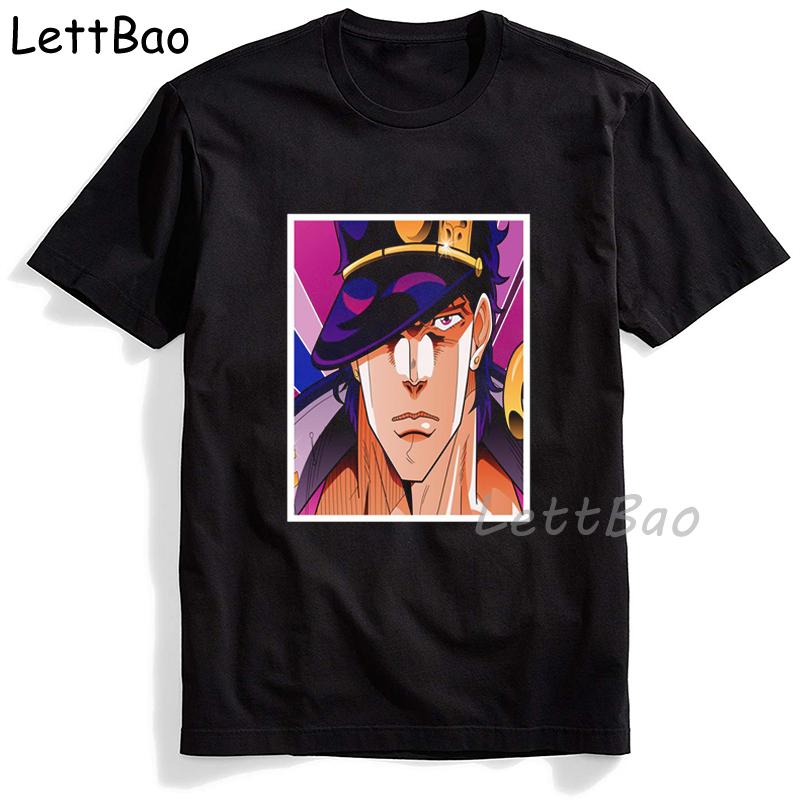 Футболка с принтом JoJo's Bizarre Adventure Мужская Японское аниме Мужская футболка Короткий рукав Смешная